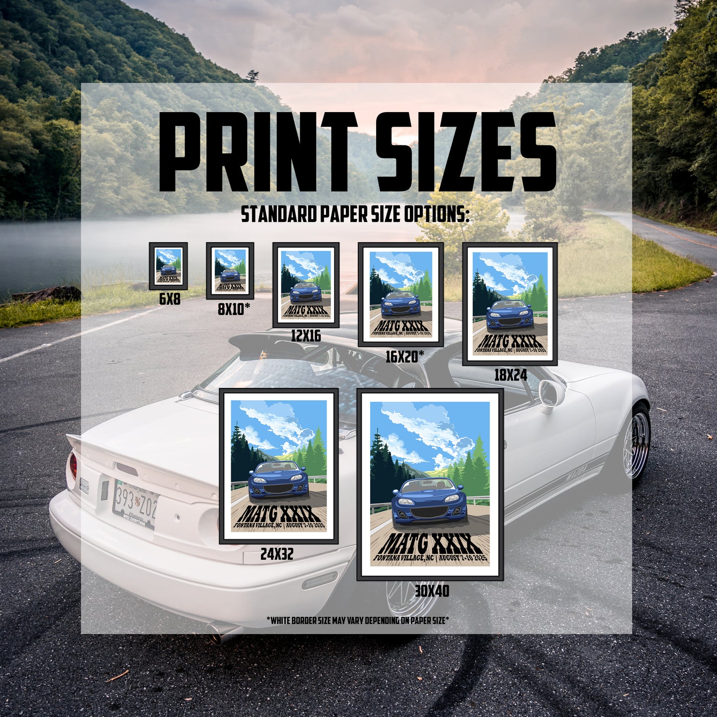 Miatas at the Gap XXIX - 2025 Art Poster