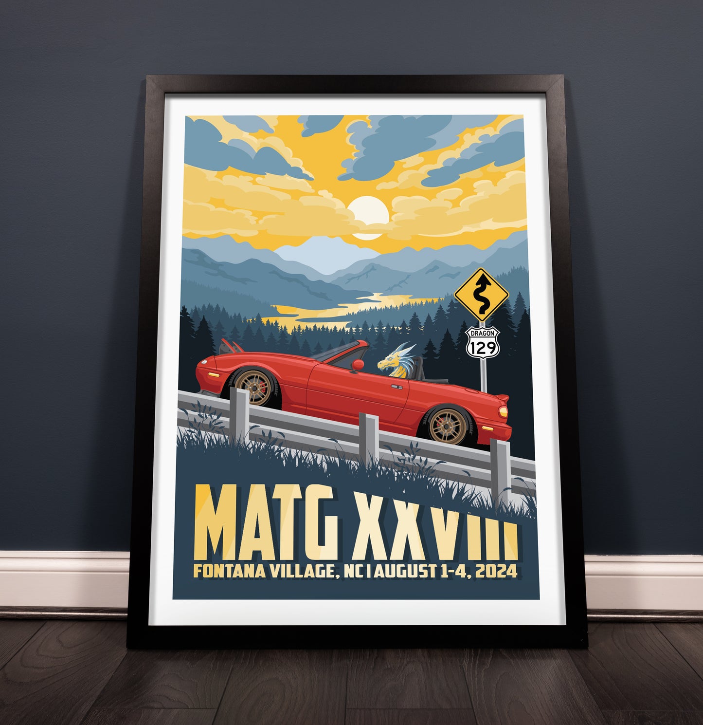 Miatas at the Gap XXVIII - 2024 Art Poster