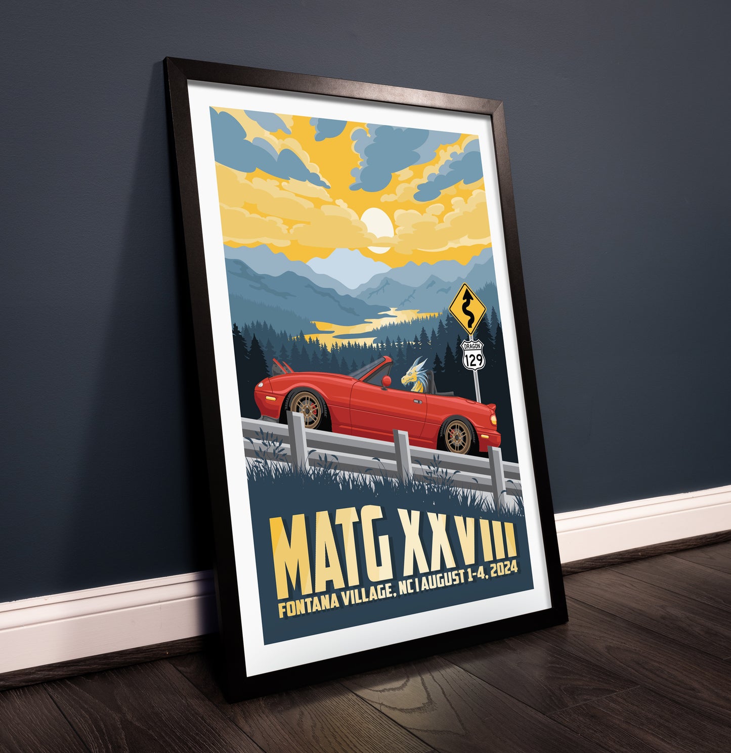 Miatas at the Gap XXVIII - 2024 Art Poster