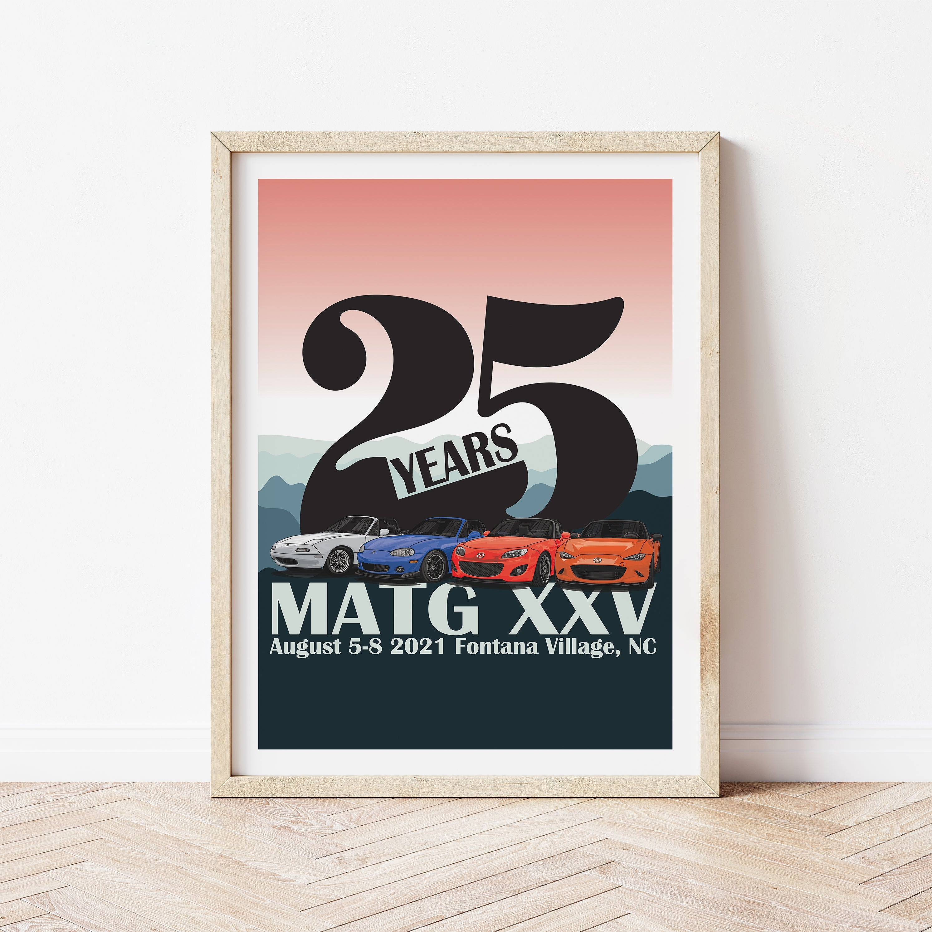 Miatas at the Gap XXV - 2021 Art Poster – SevsInks