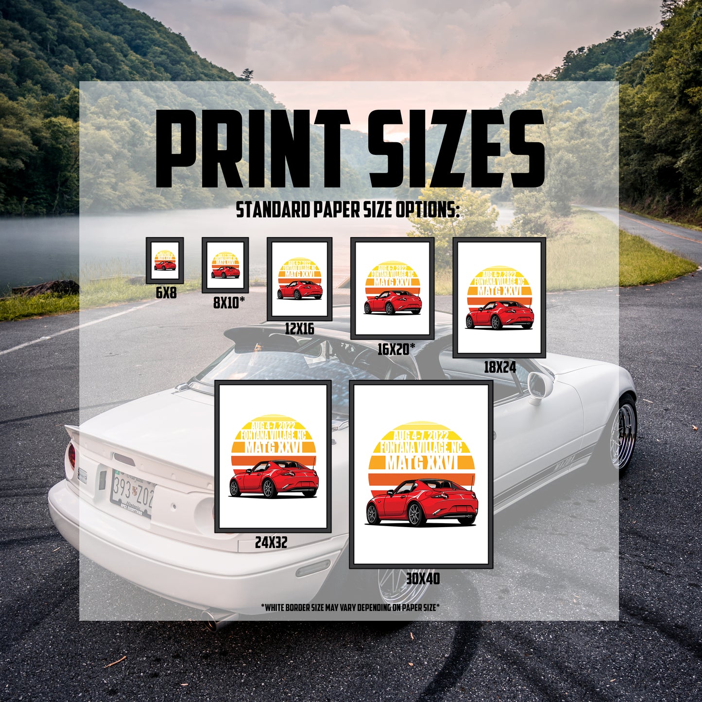 Miatas at the Gap XXVI - 2022 Art Poster