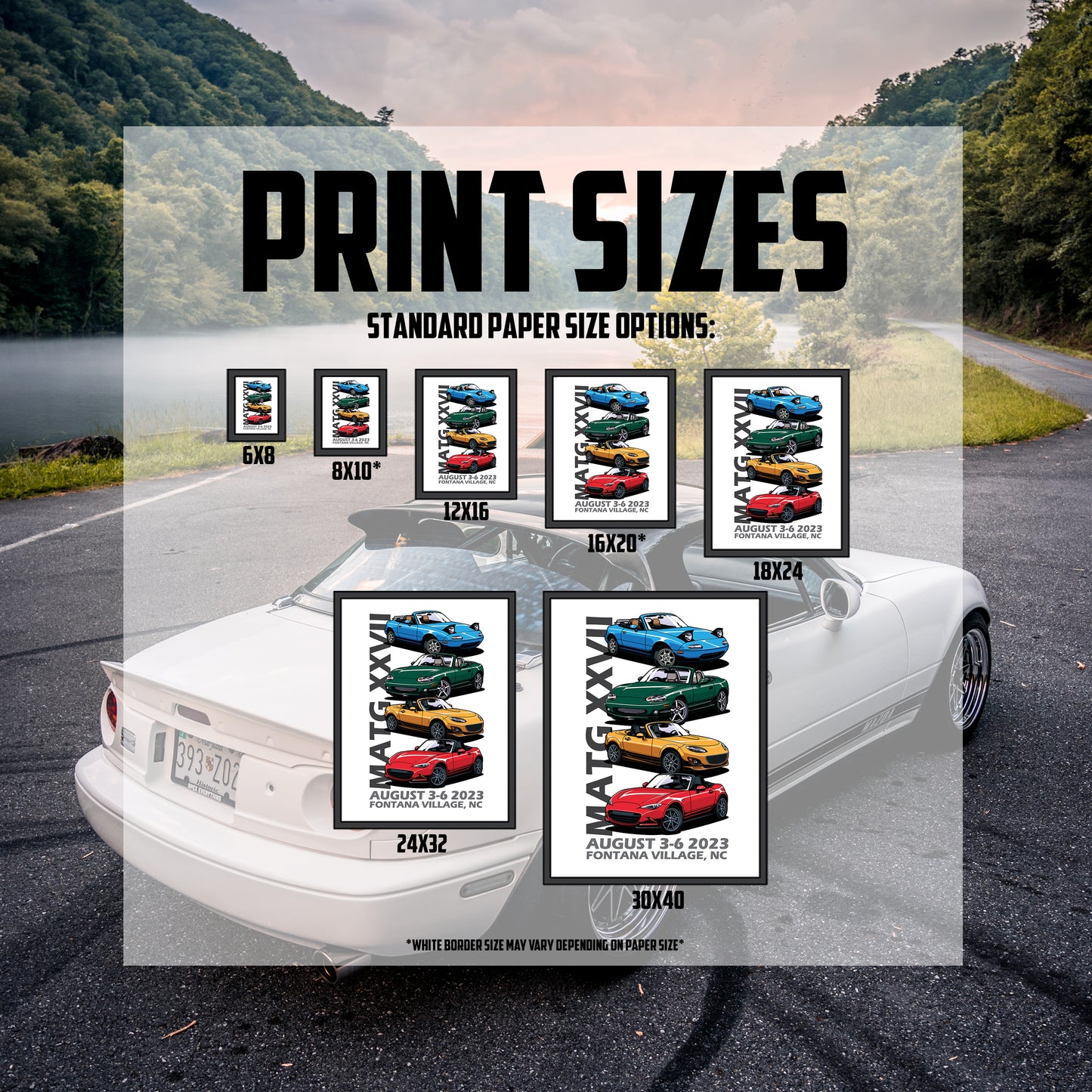 Miatas at the Gap XXVII - 2023 Art Poster