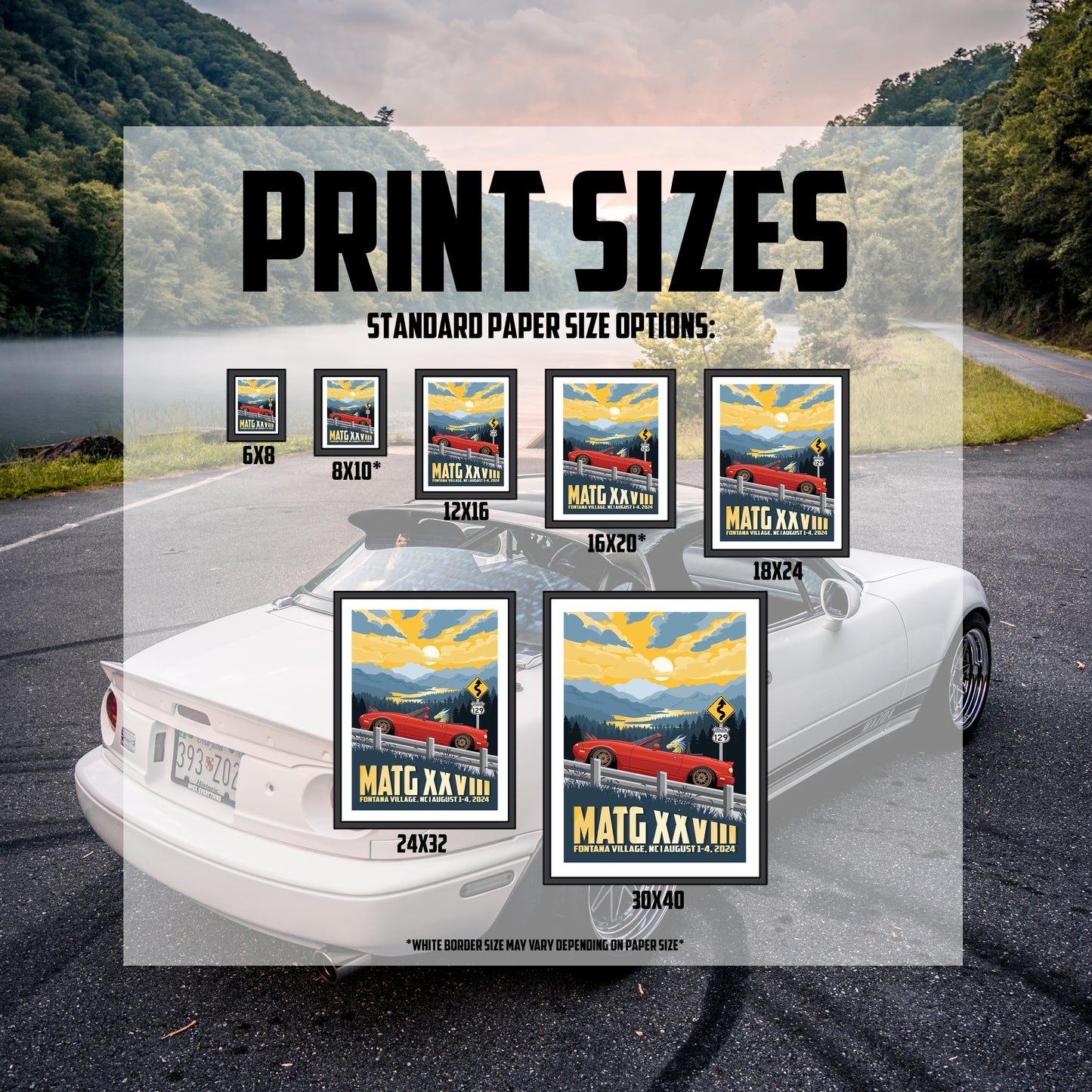 Miatas at the Gap XXVIII - 2024 Art Poster