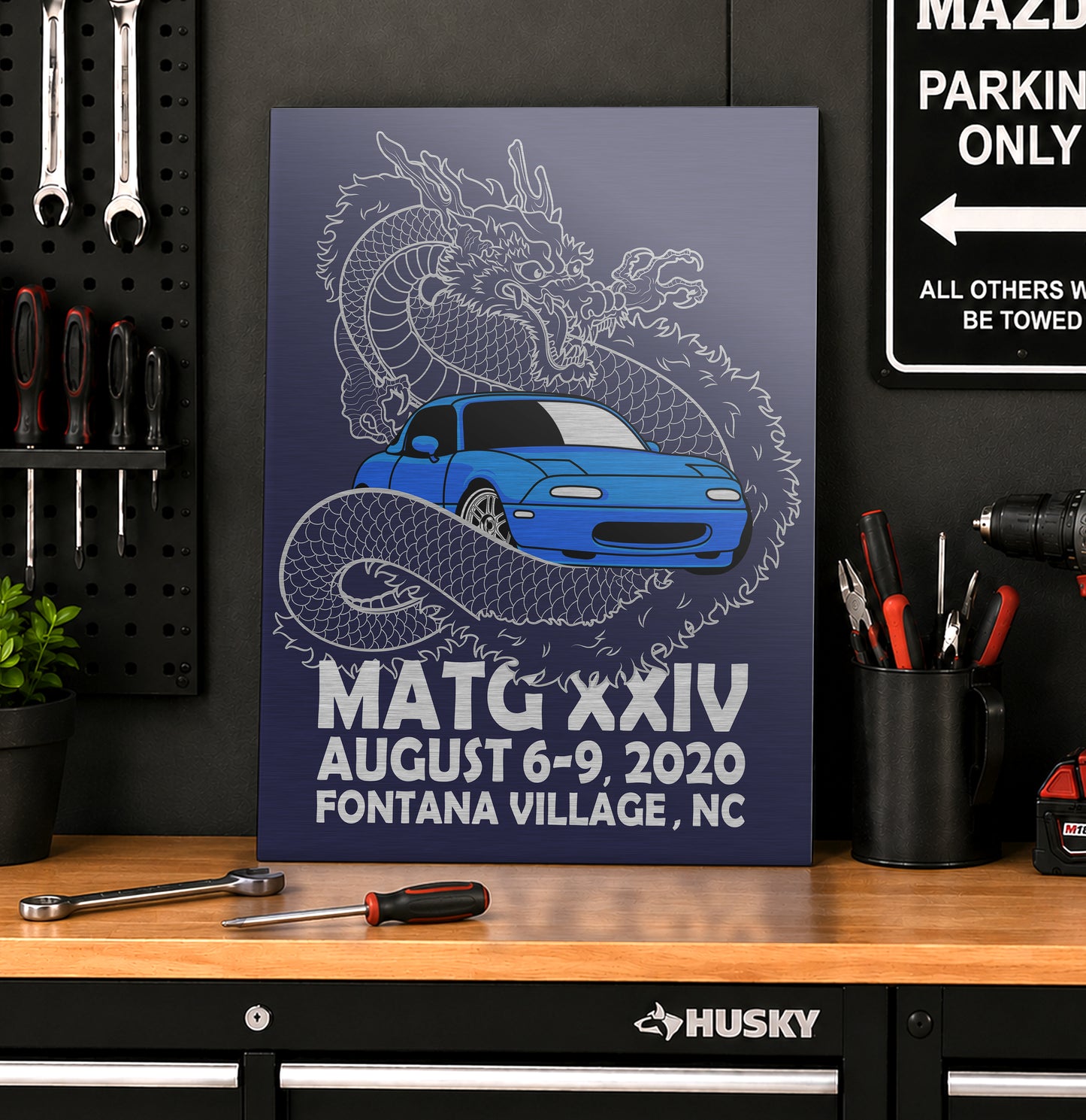 Miatas at the Gap XXIV - 2020 Metallic Brushed Aluminum Print