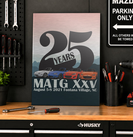 Miatas at the Gap XXV - 2021 Metallic Brushed Aluminum Print