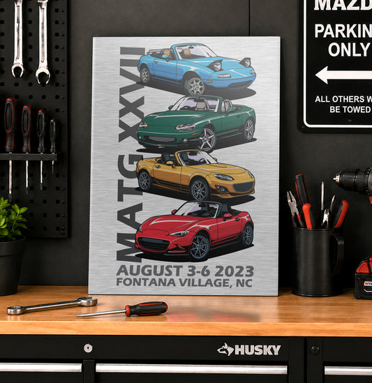 Miatas at the Gap XXVII - 2023 Metallic Brushed Aluminum Print
