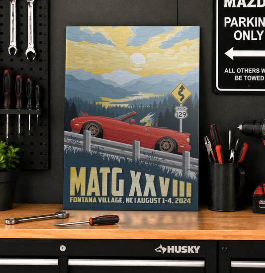 Miatas at the Gap XXVIII - 2024 Metallic Brushed Aluminum Print