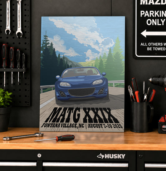 Miatas at the Gap XXIX - 2025 Metallic Brushed Aluminum Print