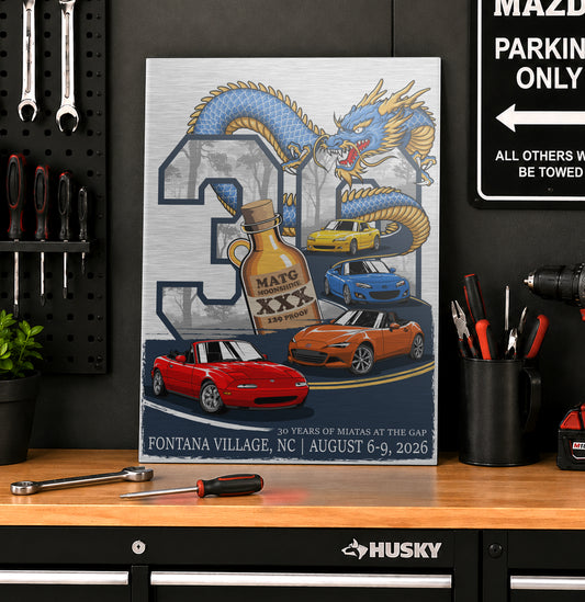 Miatas at the Gap XXX - 2026 Metallic Brushed Aluminum Print