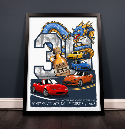Miatas at the Gap XXX - 2026 Art Poster